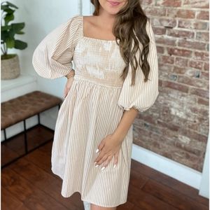 Brown babydoll dress